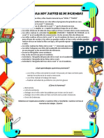 Actividad para Hoy Jueves 02 de Diciembre