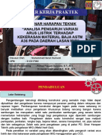 ANALISA PENGARUH VARIASI ARUS LISTRIK TERHADAP KEKERASAN MATERIAL BAJA ASTM A36 PADA DAERAH LASAN MIG