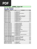 Denso 4w Electrical Common Price List