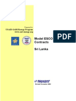 Model ESCO Performance Contracts Sri Lanka: USAID-SARI/Energy Program