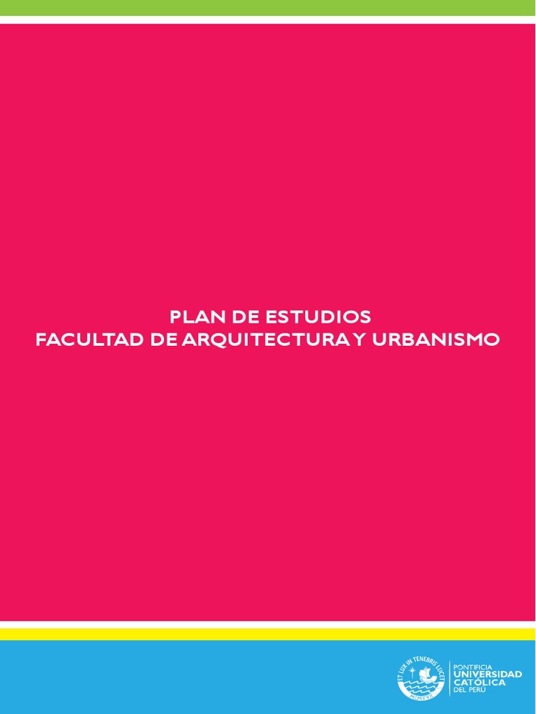 Plan de Estudios Arquitectura | PDF | Arquitecto | Urbanismo