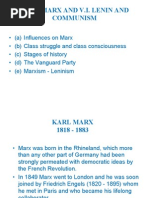 Karl Marx and V.I. Lenin and Communism