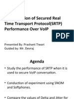 An Evaluation of Secured Real Time Transport Protocol (SRTP) Performance Over Voip
