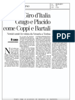 04/05/2011 La Stampa "Per il Giro d'Italia Ghigo e Placido COme Coppi e Bartali"