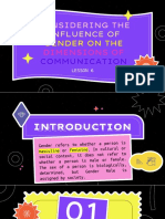 Gender's Influence on Communication Dimensions