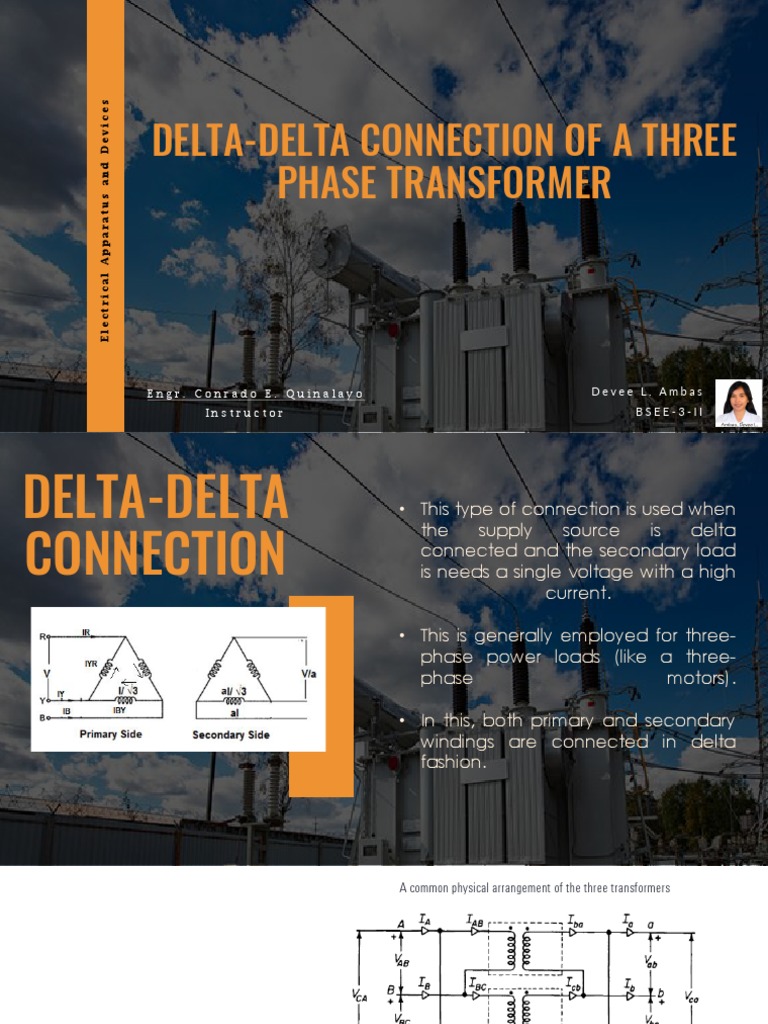 Delta-Delta Connection in 3-Phase Transformers | PDF | Transformer ...