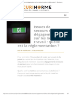 Issues de Secours Et Dégagements Sur Le... Est La Réglementation - Securinorme