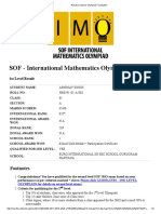 IMO Resuts - Science Olympiad Foundation