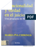 María Pía Chirinos - Intencionalidad y verdad en el juicio