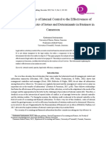 From The Opacity of Internal Control To The Effectiveness of Legal Audit Analysis of Issues and Determinants in Business in Cameroon