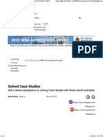 Solved Case Studies Case Study Examples Solved Case Study For MBA