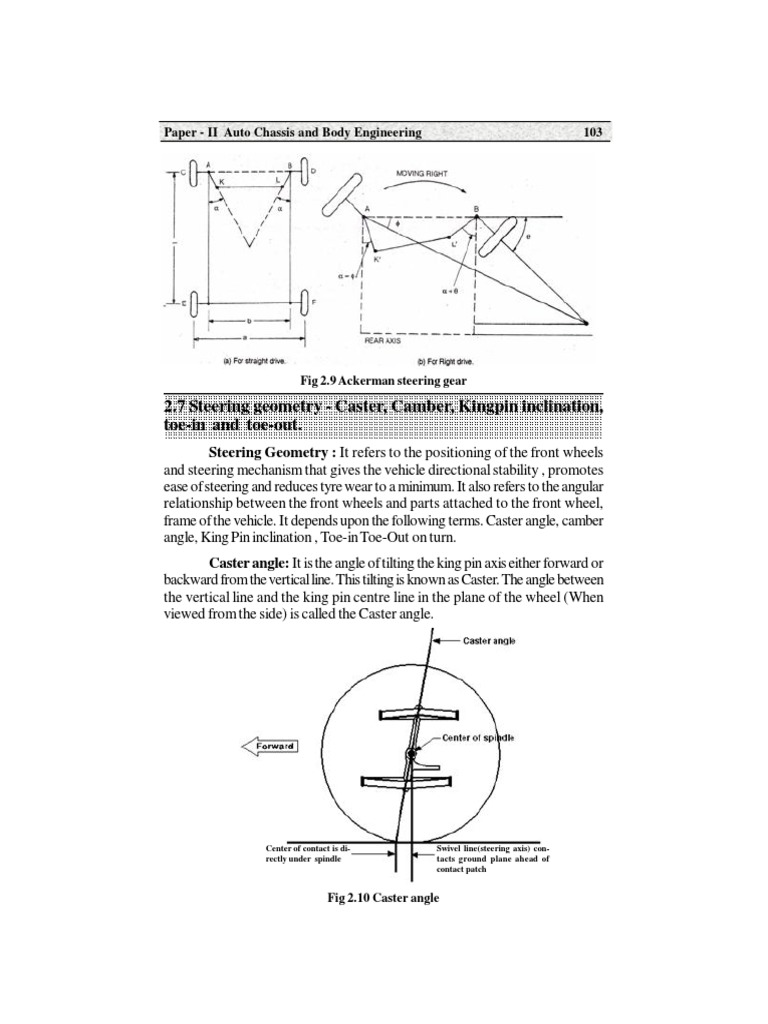 2.7 Steering Geometry - Caster, Camber, Kingpin Inclination, Toe-In and ...
