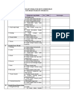 Checklist Indikator Mutu Kebersihan Rumah Sakit