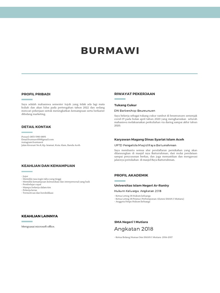 CV Burmawi | PDF