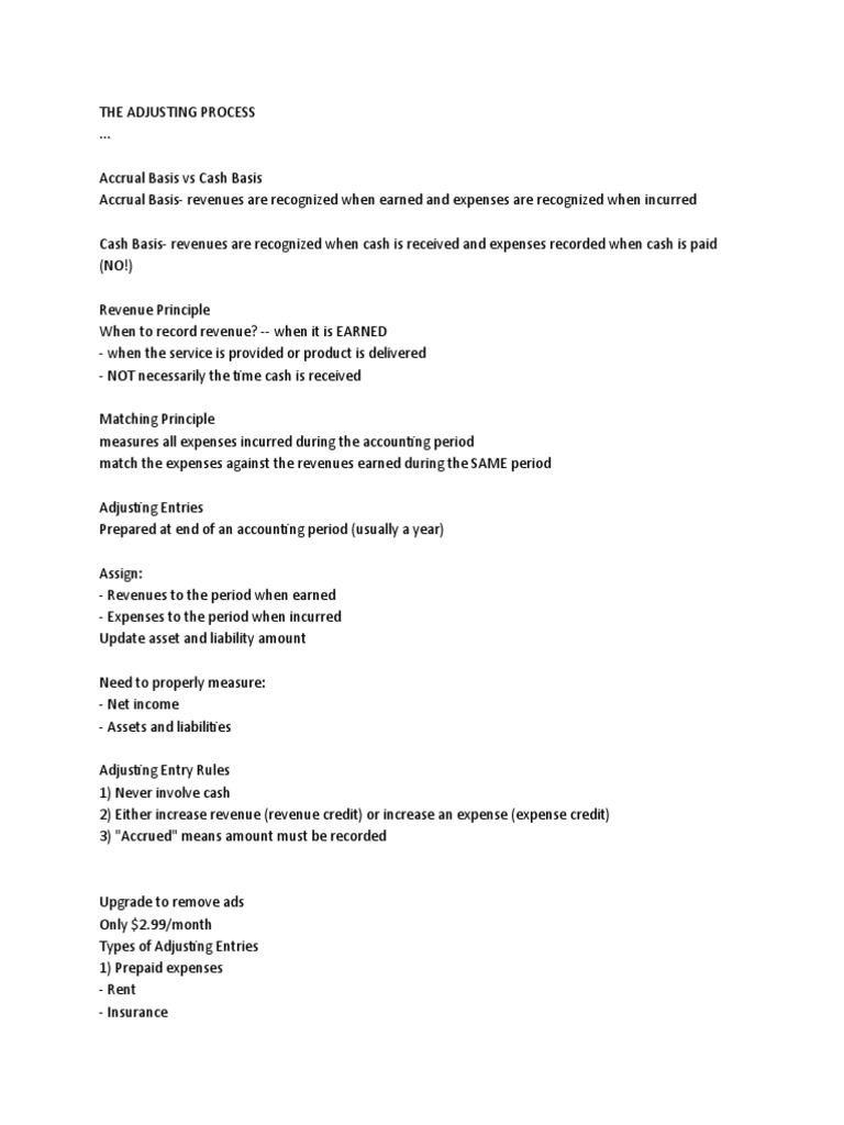 Fundamentals of Accounting - Adjusting Entries | PDF | Debits And ...