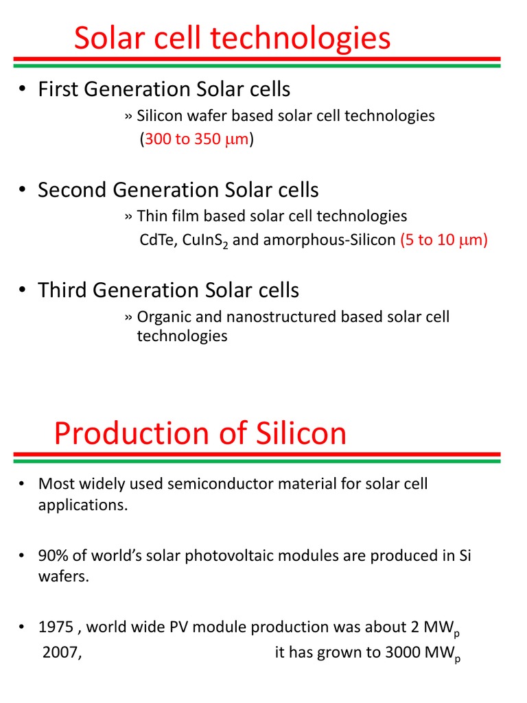 Silicon Solar Cell Technologies | PDF | Solar Cell | Silicon