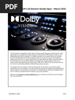 Dolby Vision Generic 4.0 Studio Spec