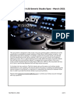 Dolby Vision Color Grade Master Specification