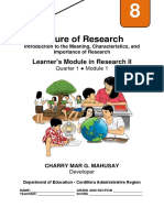 Nature of Research: Learner's Module in Research II