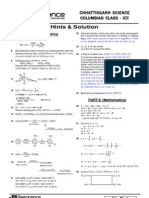 Chattisgarh Science Columpiad Class-XII Test Paper with Solution Booklet