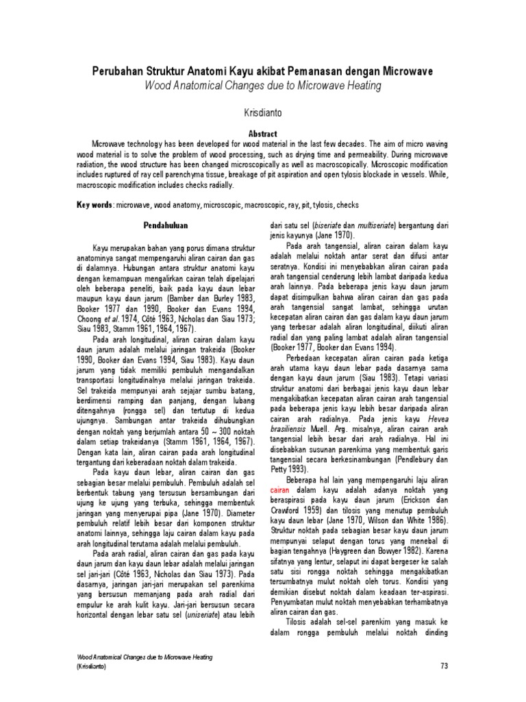 Perubahan Struktur Anatomi Kayu Akibat P 50b1dec7 | PDF | Sains ...