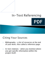 In Text Citation