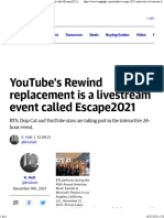 YouTube's Rewind Replacement Is A Livestream Event Called Escape2021 Engadget