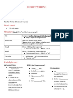 Report Writing: Purpose Audience Word Count Structure