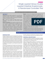 Single Layered Versus Double Layered Intestinal Anastomosis: A Randomized Controlled Trial