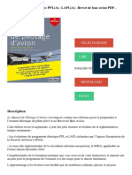 Manuel de Pilotage D'avion - PPL (A) - LAPL (A) - Brevet de Base Avion PDF - Télécharger, Lire