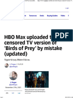 HBO Max Uploaded The Censored TV Version of 'Birds of Prey' by Mistake (Updated) Engadget