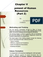 Management of Human Resources (Part 2) : By: Jackelyn A. de Torres