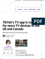 TikTok's TV App Is Now Out For More TV Devices in The US and Canada Engadget
