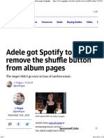 Adele Got Spotify To Remove The Shuffle Button From Album Pages Engadget