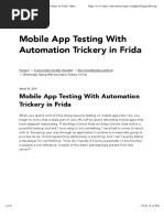 Mobile App Testing With Automation Trickery in Frida