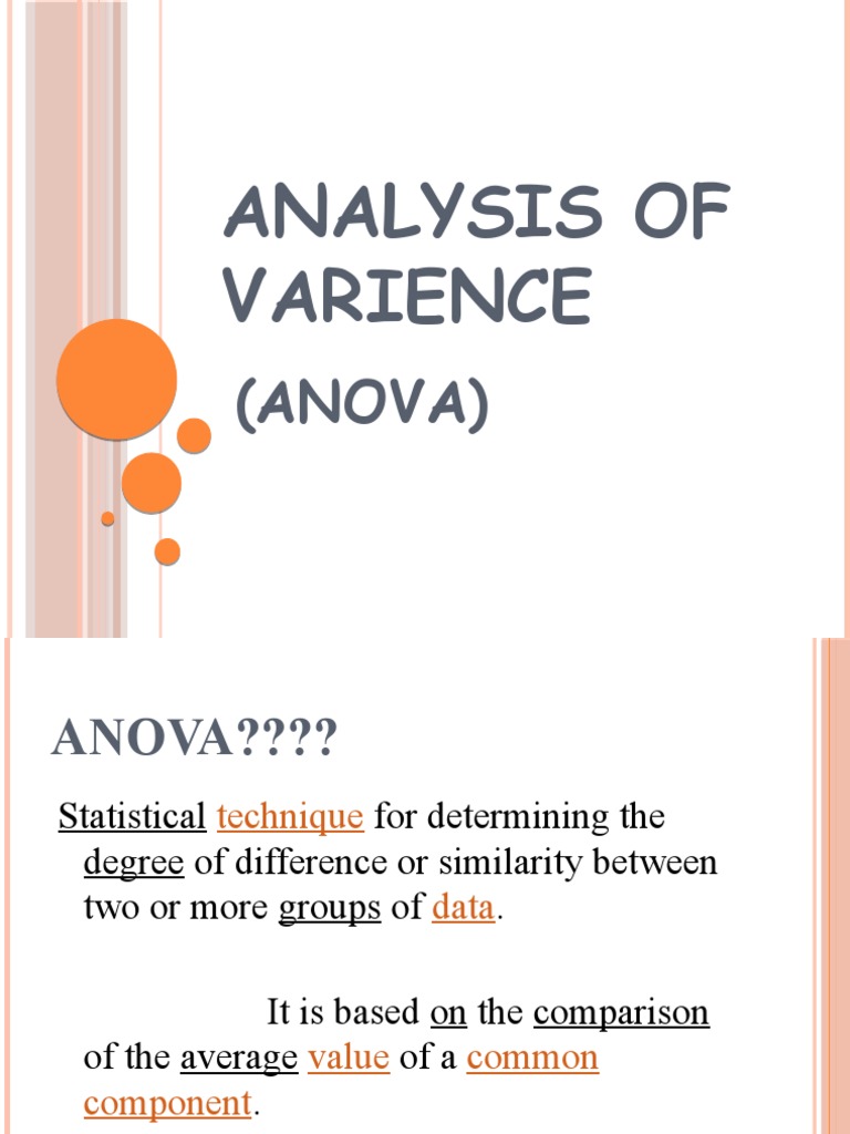 Understanding ANOVA and Variance | PDF | Analysis Of Variance ...