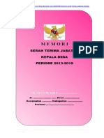 Buku Memori Serah Terima Jabatan Kades Definitif Kpd Pj Kades