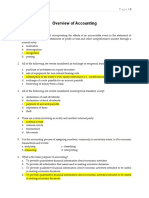 Quiz 1 Overview of Accounting