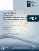 Kevin Rex Olleta SAM ChartPilot 1100 4.1 SAM ChartPilot 1100 TS 4.3 ECDIS Certificate EMaritime Training