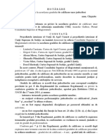 Hotărârea CSM Cu Privire La Acordarea Gradului de Calificare Unor Judecători