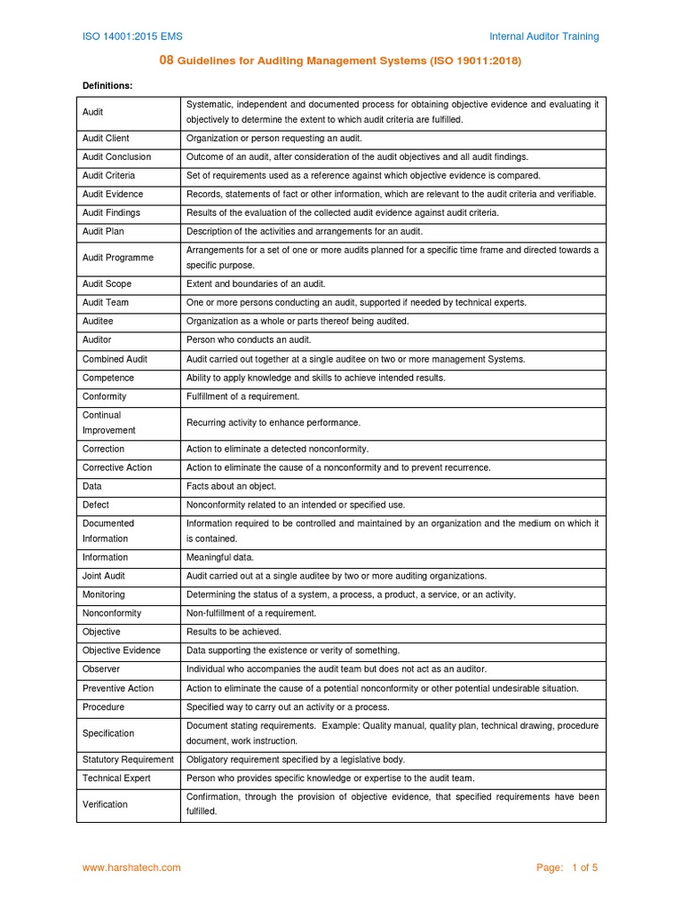 ISO 19011 GUIDELINES FOR AUDITING MANAGEMENT SYSTEMS PDF visual data 8