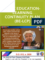 Basic Education-Learning Continuity Plan (BE-LCP)