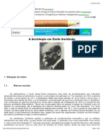 A Sociologia em Émile Durkheim