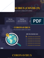 Coronavirus (Covid-19) : This Presentation Subtitle Can Be Edited