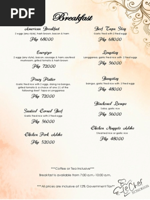 Le Chef MEnu