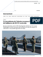 La Presidenta de Taiwán Reconoce La Presencia de Militares de EE UU en La Isla - Internacional - EL PAÍS