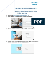 1 - Guía para Registrarse, Descargar e Instalar Cisco Webex Meeting