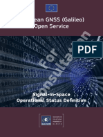 European GNSS (Galileo) Open Service: For Consultation