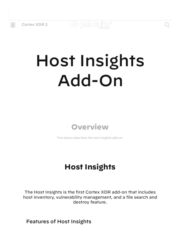 Host Insights Add-On Overview | PDF | Mac Os | Port (Computer Networking)