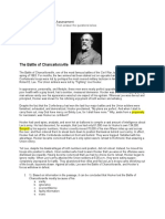 The Battle of Chancellorsville: Reading Comprehension Assessment